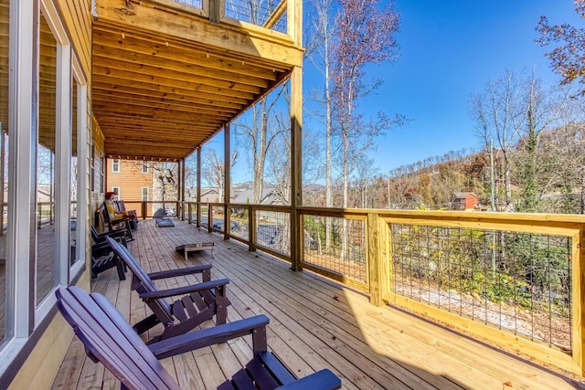 604 Cherokee Orchard Rd, Gatlinburg, TN 37738 - wooden terrace with a mountain view