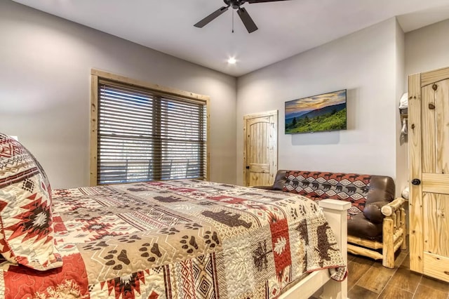 604 Cherokee Orchard Rd, Gatlinburg, TN 37738 - bedroom with wood finished floors and a ceiling fan