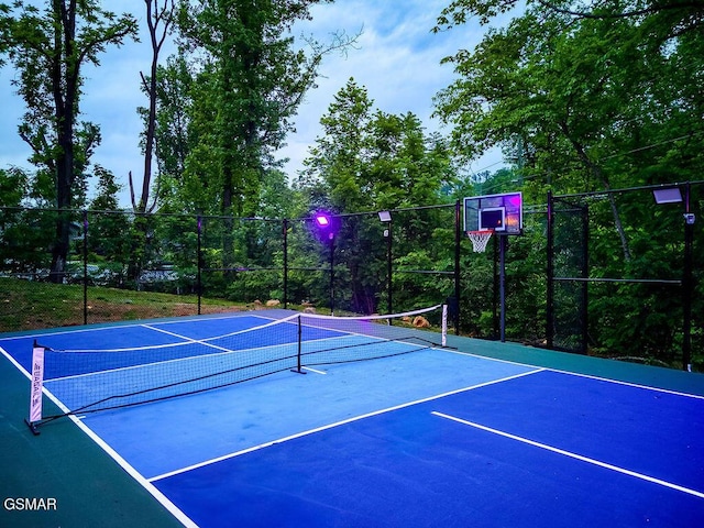 604 Cherokee Orchard Rd, Gatlinburg, TN 37738 - view of tennis court featuring basketball court