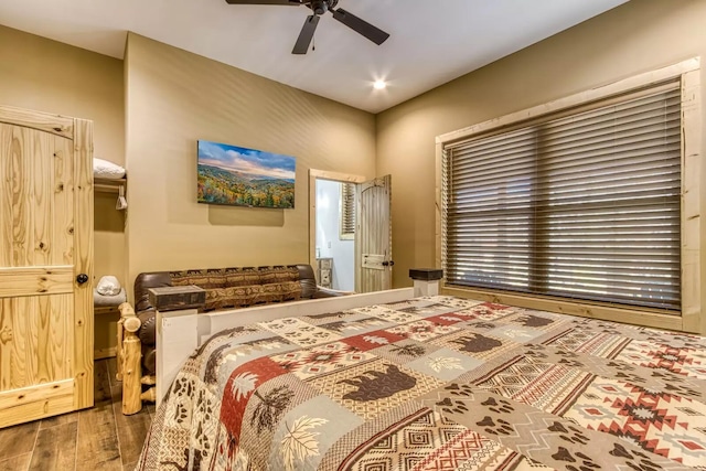 604 Cherokee Orchard Rd, Gatlinburg, TN 37738 - bedroom with wood finished floors and ceiling fan