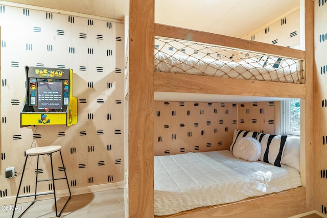 bedroom featuring wood finished floors