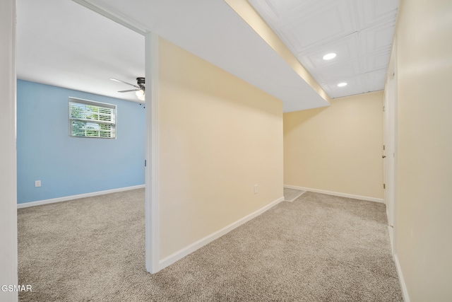 3206 Bativa Garden Ct, Sevierville, TN 37876 - hall featuring carpet floors, recessed lighting, and baseboards
