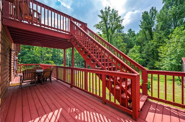 view of wooden deck