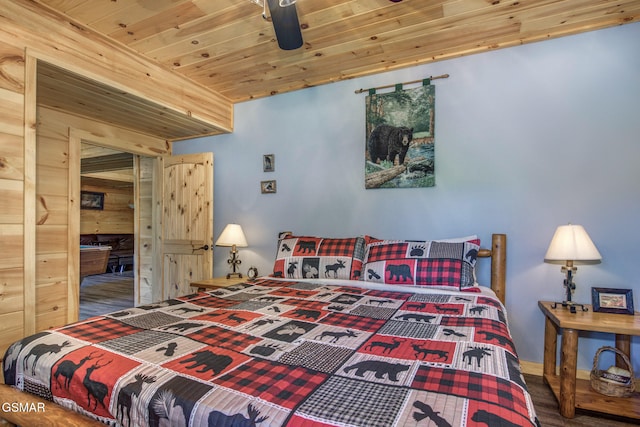 2319 Panther Way, Sevierville, TN 37876 - bedroom featuring wooden walls and wooden ceiling