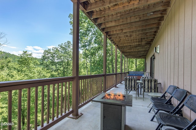 2319 Panther Way, Sevierville, TN 37876 - view of patio / terrace with a fire pit