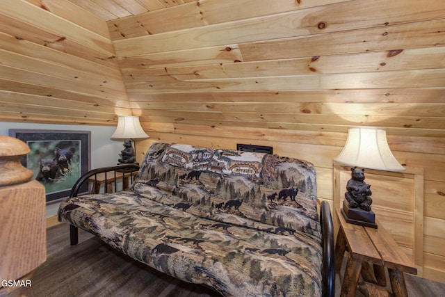 2319 Panther Way, Sevierville, TN 37876 - bedroom with wood finished floors, wooden ceiling, and wooden walls