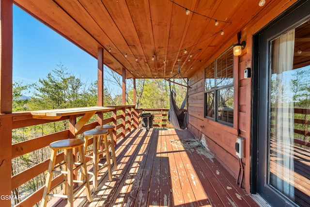 view of wooden terrace