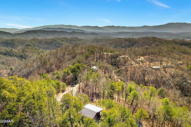 property view of mountains with a view of trees