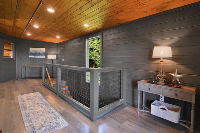 2837 Cedar Falls Way, Sevierville, TN 37862 - miscellaneous room featuring recessed lighting, wood ceiling, and wood finished floors