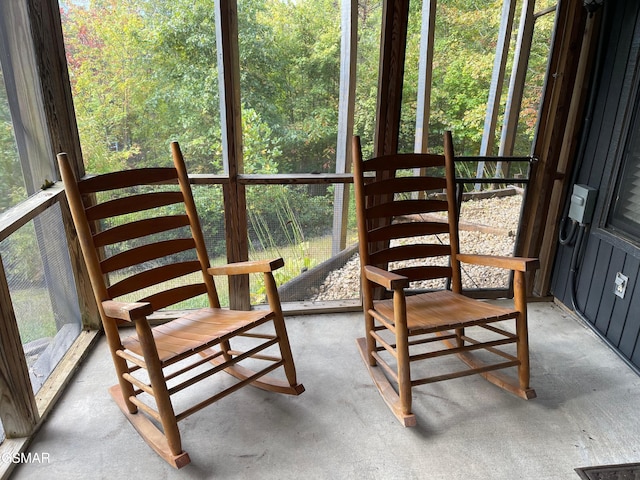 view of sunroom