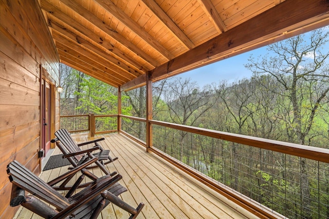 view of wooden terrace