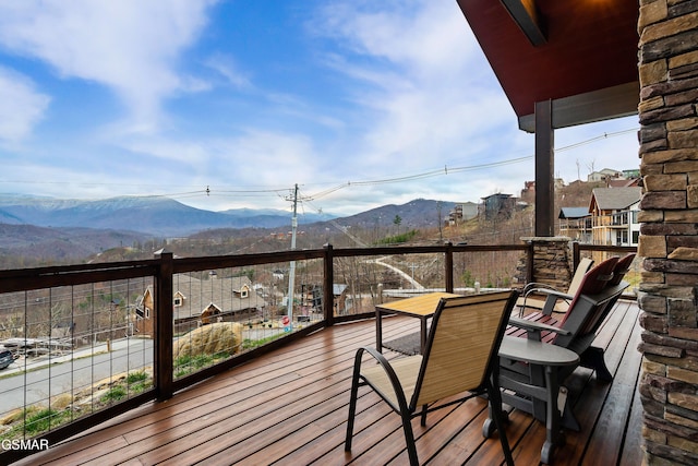 710 Wiley Oakley Dr, Gatlinburg, TN 37738 - deck featuring a mountain view