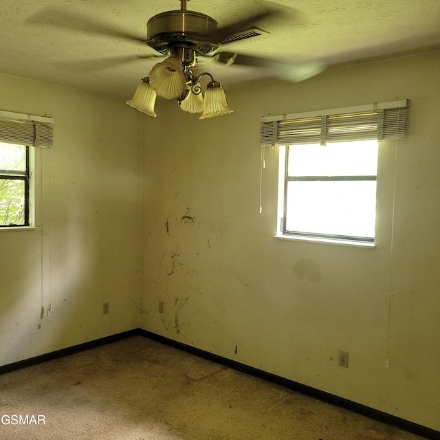 167 Vanderview Dr, Seymour, TN 37865 - empty room with a ceiling fan and a textured ceiling