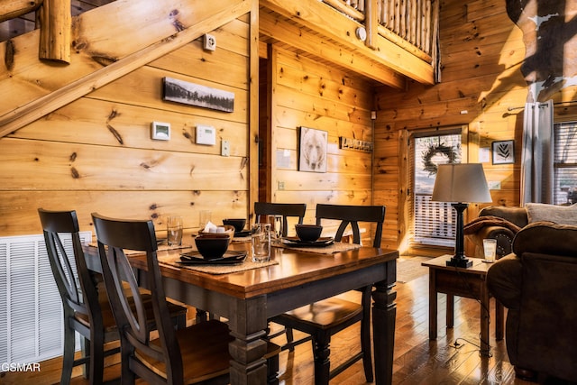 2017 Smoky Cove Rd, Sevierville, TN 37876 - dining room featuring wooden walls and hardwood / wood-style flooring