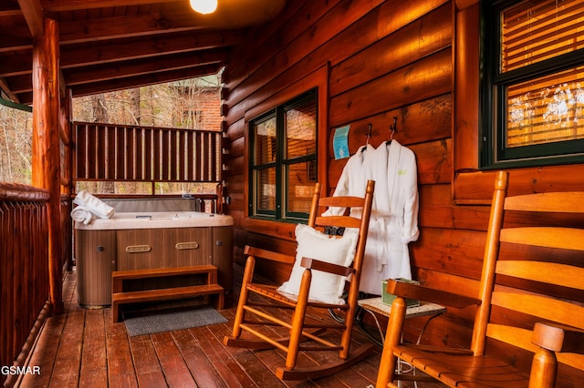 2017 Smoky Cove Rd, Sevierville, TN 37876 - wooden deck featuring a hot tub