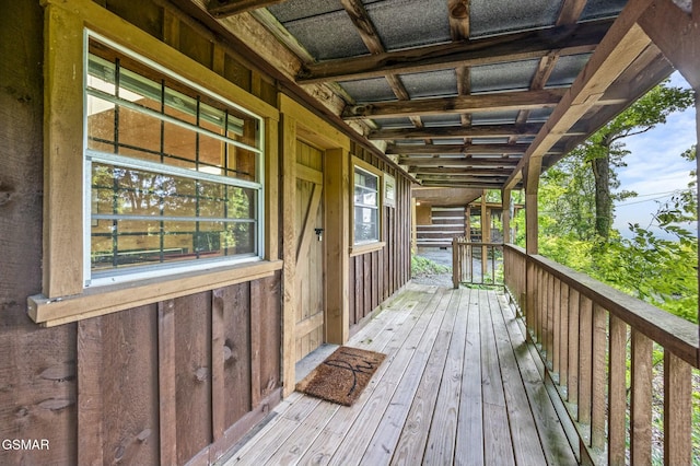 view of wooden terrace