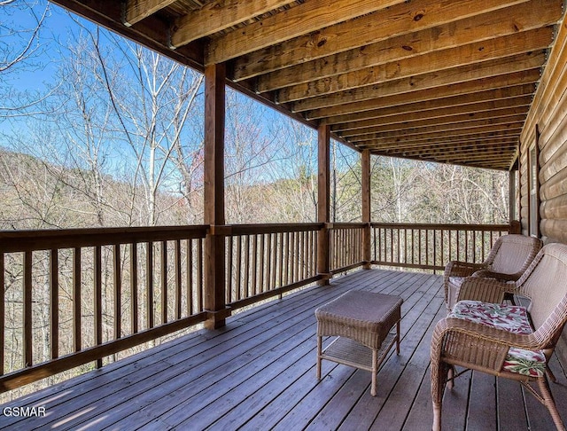 view of wooden deck