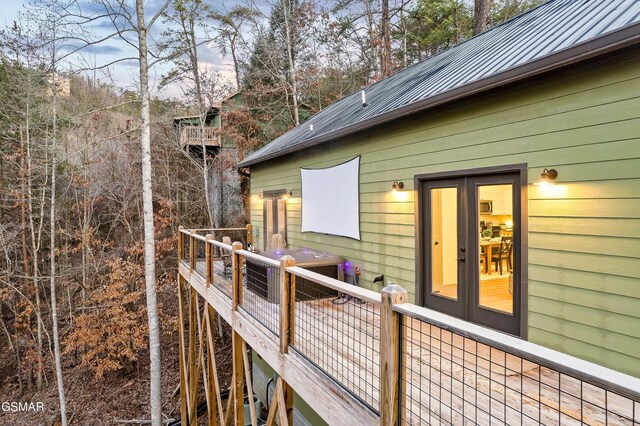 1719 Walker Trl, Sevierville, TN 37876 - wooden deck with french doors