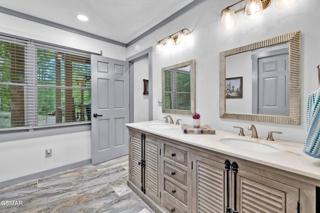 bathroom featuring vanity