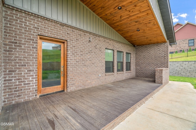 wooden deck with fence
