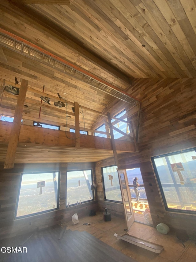 room details with wooden ceiling