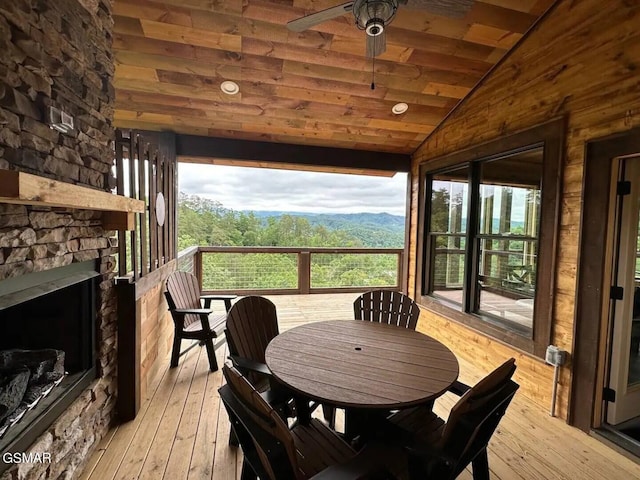 view of wooden terrace