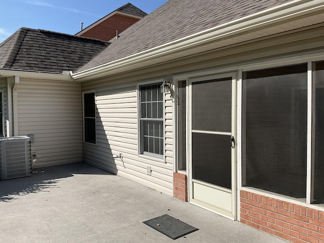 view of patio with central AC