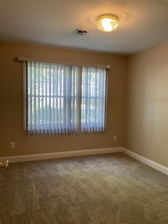 empty room with plenty of natural light and carpet