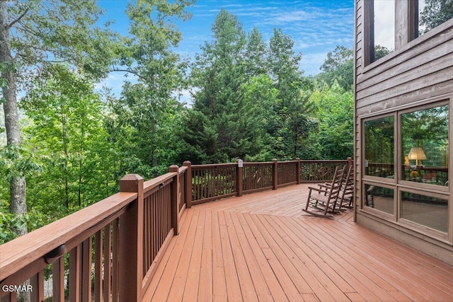 view of wooden terrace