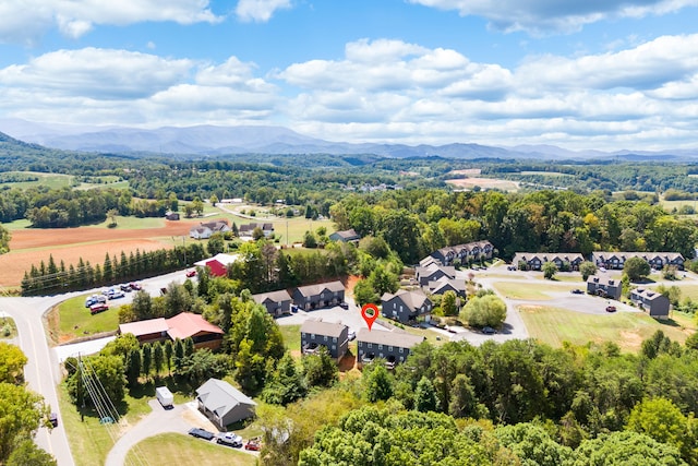 aerial view featuring a mountain view