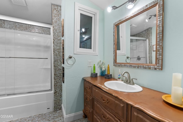 bathroom featuring tile patterned floors and vanity