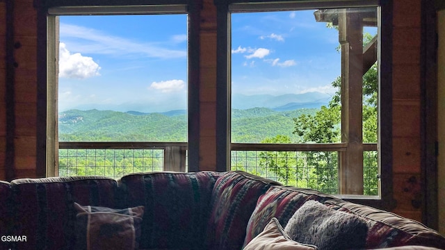 interior details with a mountain view