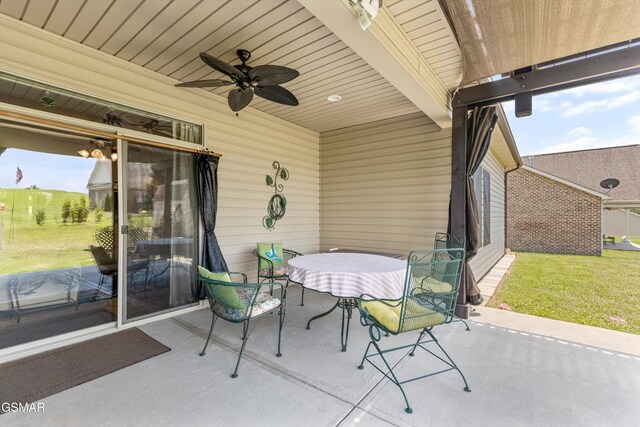 2159 Frewin Ct, Sevierville, TN 37876 - view of patio with outdoor dining space and ceiling fan