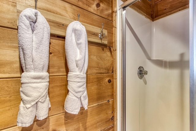 bathroom with an enclosed shower