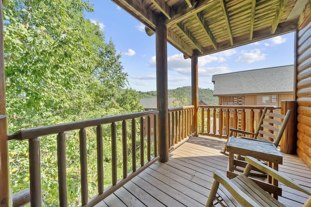 view of wooden terrace