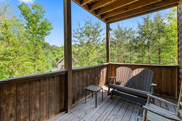 view of wooden deck