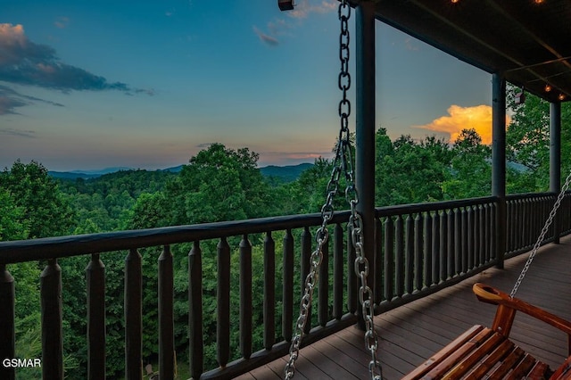 2839 Cedar Falls Way, Sevierville, TN 37862 - view of deck at dusk