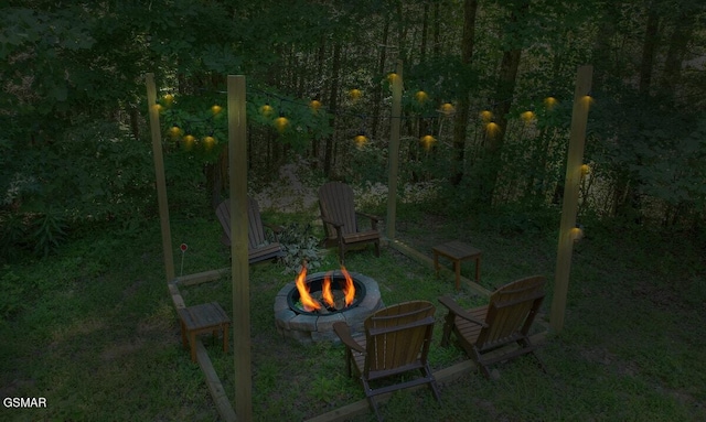 2839 Cedar Falls Way, Sevierville, TN 37862 - view of yard with a fire pit