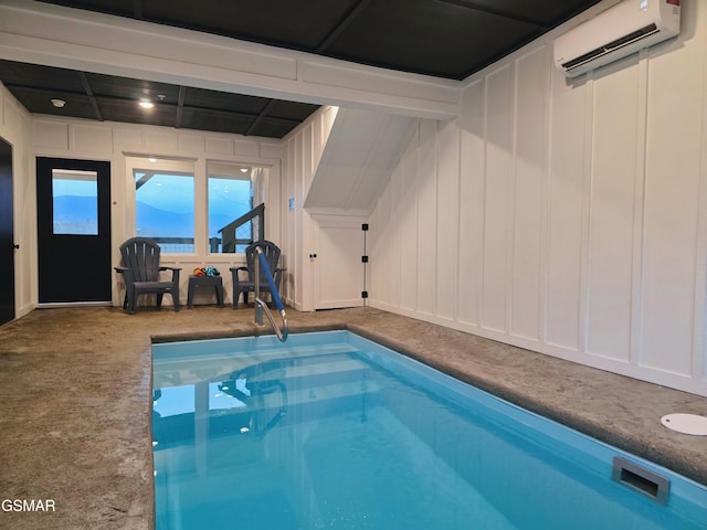 indoor pool with a wall unit AC