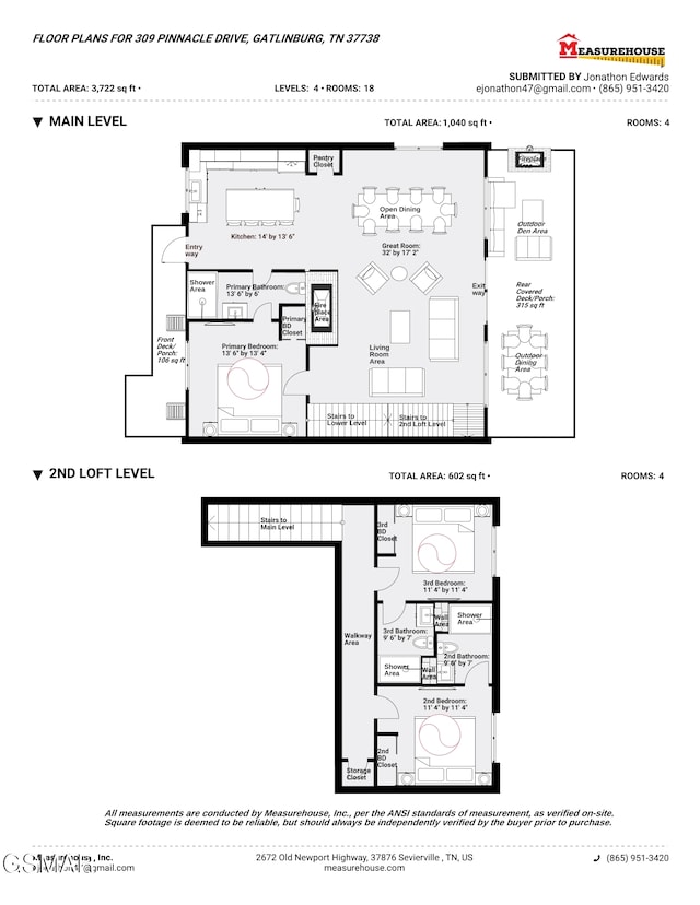 309 Pinnacle Dr, Gatlinburg, TN 37738 - view of floor plan / room layout
