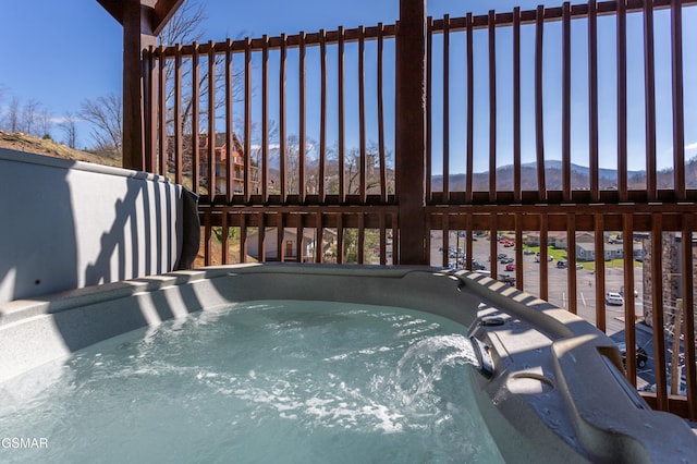 145 W Holly Ridge Rd, Gatlinburg, TN 37738 - view of pool with a mountain view and a hot tub