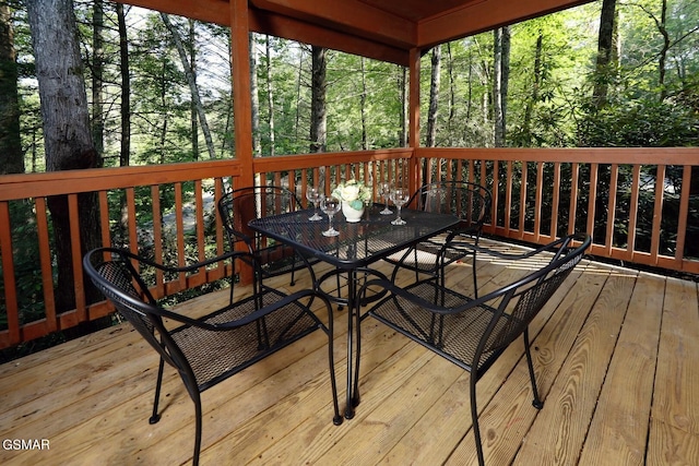 view of wooden terrace