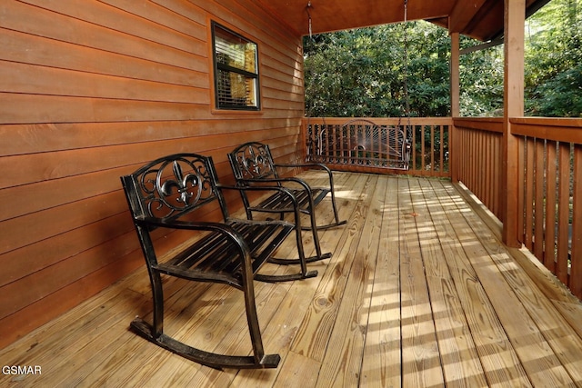 view of wooden deck