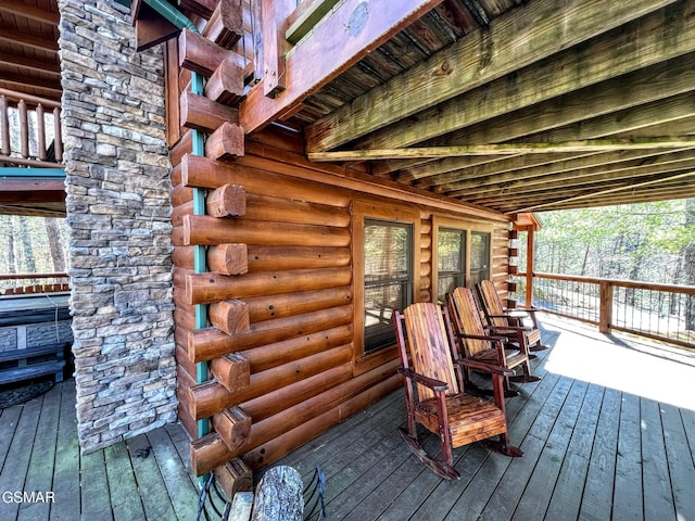 view of wooden terrace