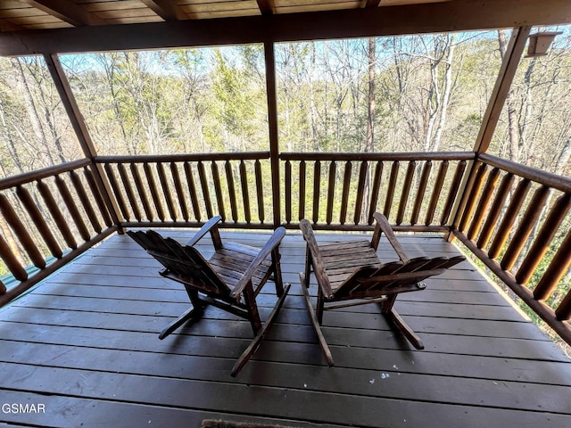 view of wooden deck