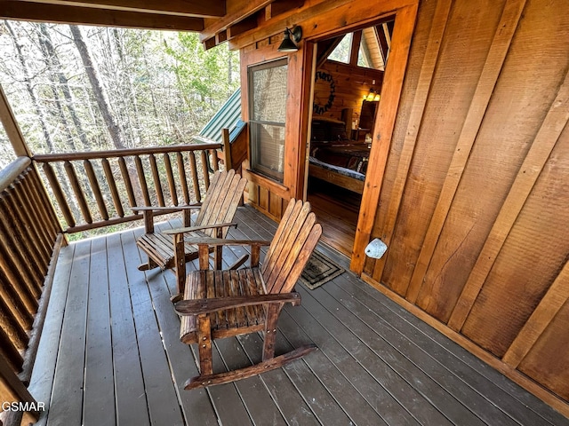 view of wooden deck