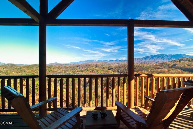 4610 High Vista Way, Pigeon Forge, TN 37863 - wooden deck featuring a mountain view