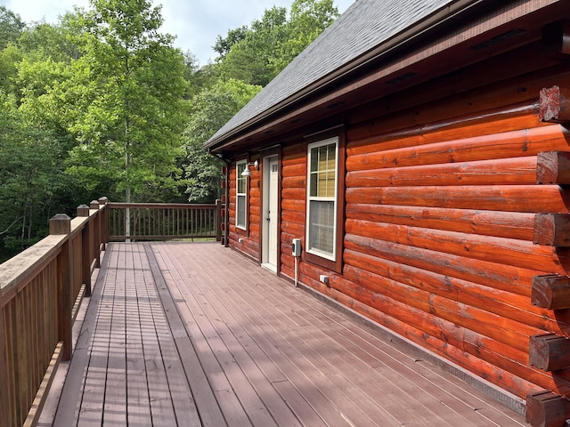 view of wooden deck