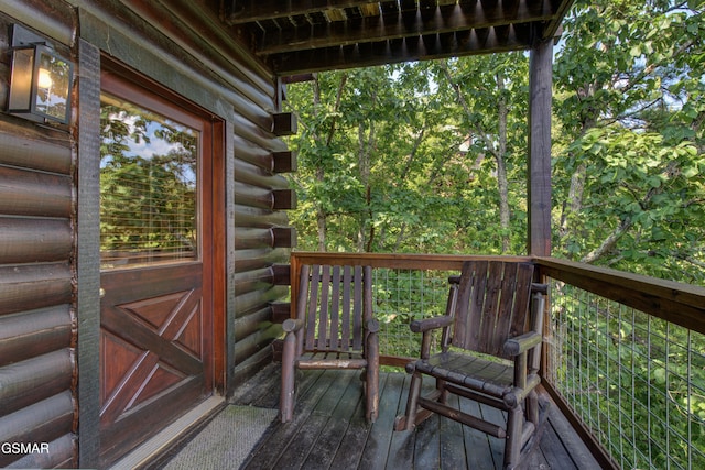 view of wooden deck