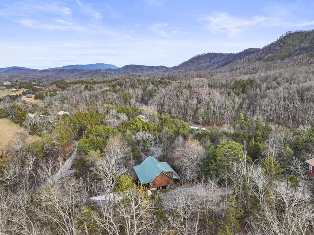 1706 Springer Rd, Sevierville, TN 37862 - bird's eye view featuring a wooded view and a mountain view